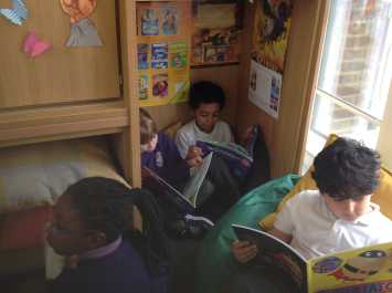 3B relax with a book