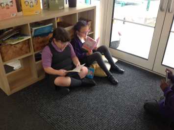 3B relax with a book